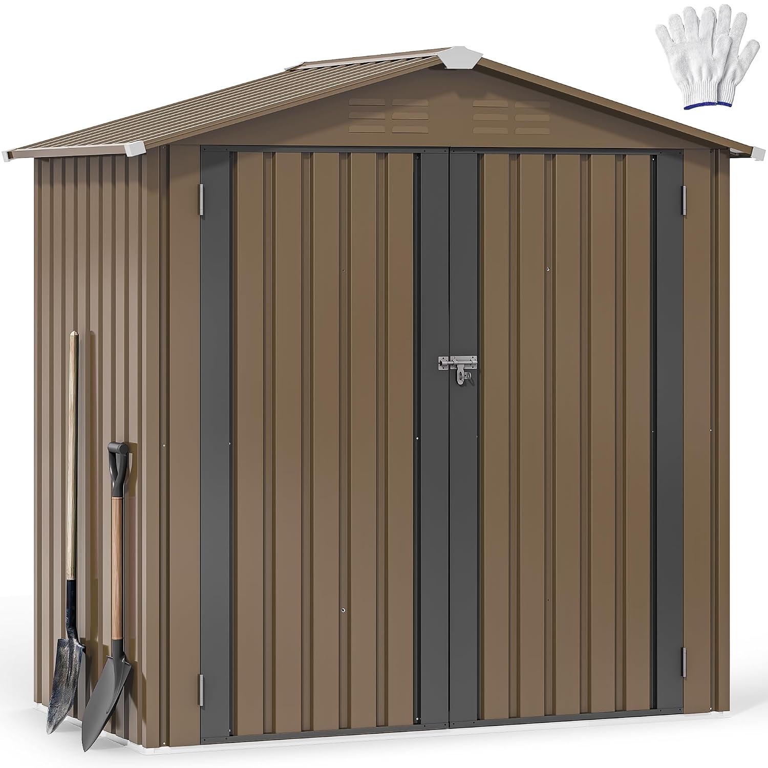 Outdoor Furniture With Storage - Caseta de Almacenamiento Metálica para Exteriores