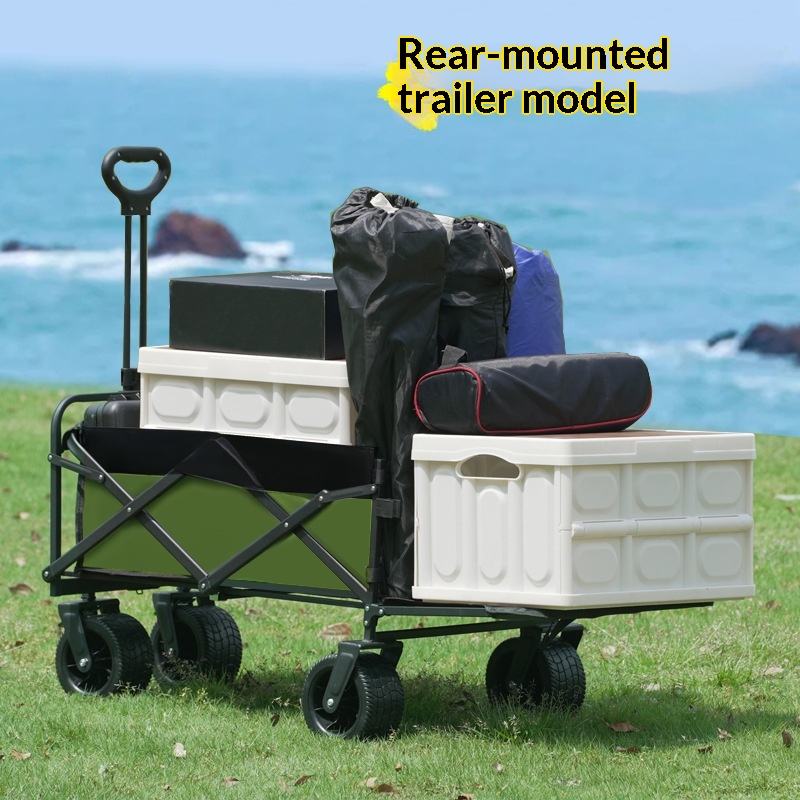 Outdoor Furniture With Storage - Carrito de Plataforma Plegable de Cuatro