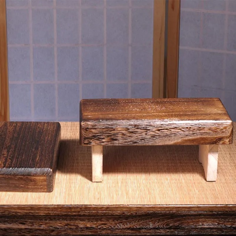 Outdoor Furniture Japanese Style - Reposapiés plegable portátil de madera para