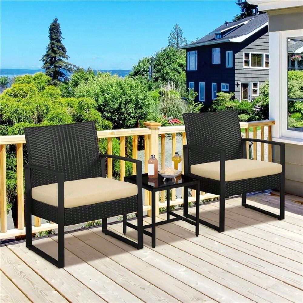 Outdoor Furniture Design - Conjunto de muebles de mimbre para