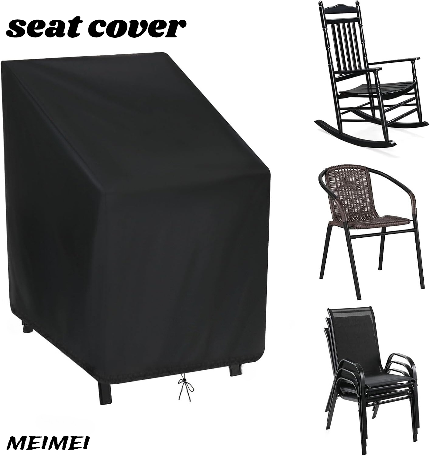 Outdoor Furniture With Storage - Funda antipolvo para silla apilada, bolsa