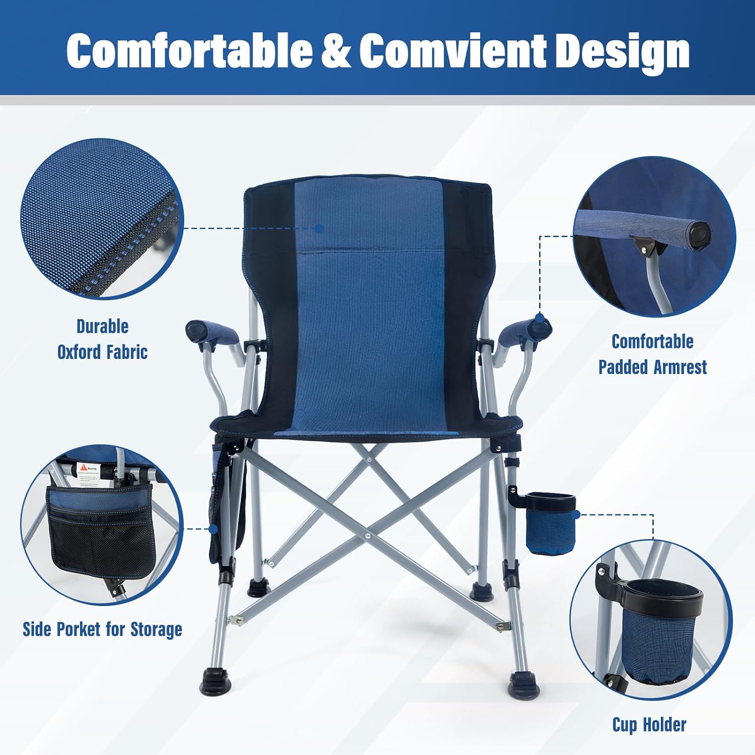 Silla Plegable Portátil para C - Outdoor Furniture With Storage reseña y precio