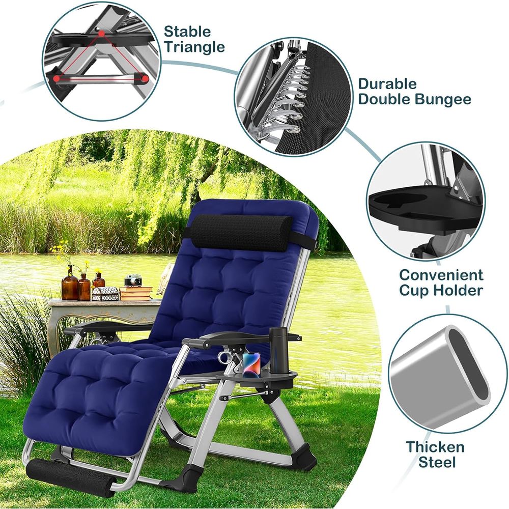 Silla de Gravedad Cero Ancha d - Outdoor Furniture Xl reseña y precio