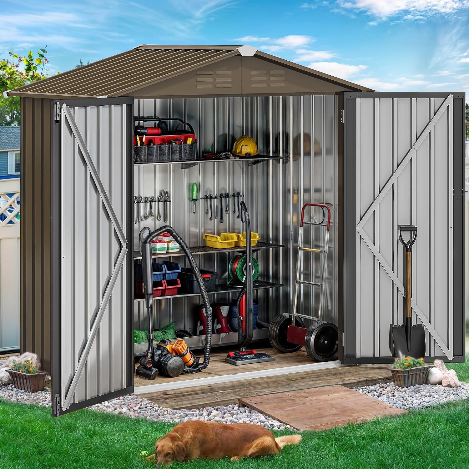 Caseta de Almacenamiento Metál - Outdoor Furniture With Storage reseña y precio