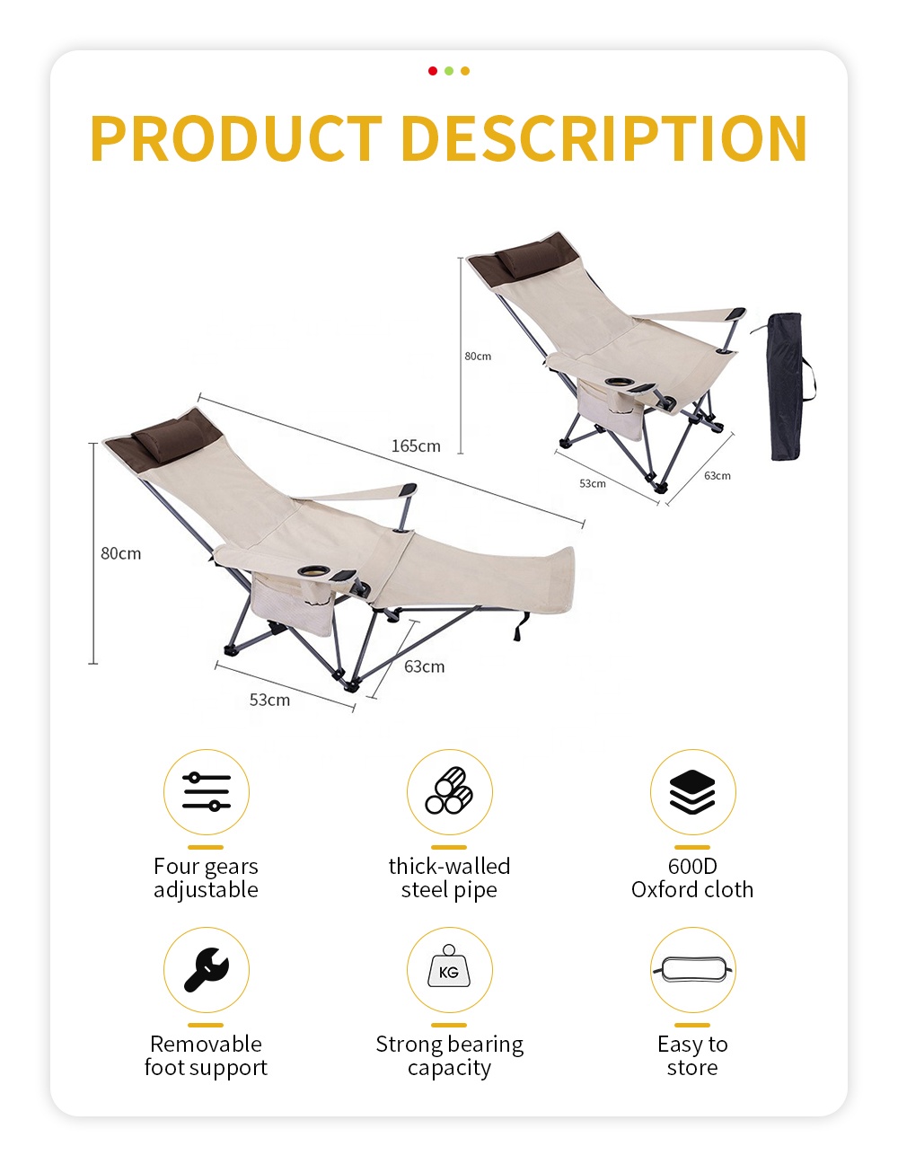 Silla Reclinable Plegable Port - Outdoor Furniture With Storage reseña y precio