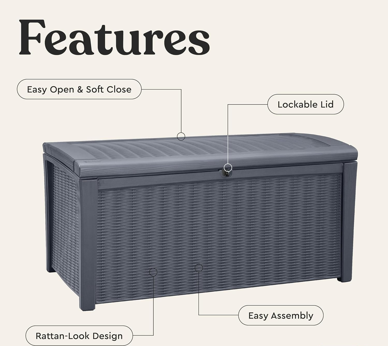 Caja de Almacenamiento Exterio - Outdoor Furniture Cushion reseña y precio