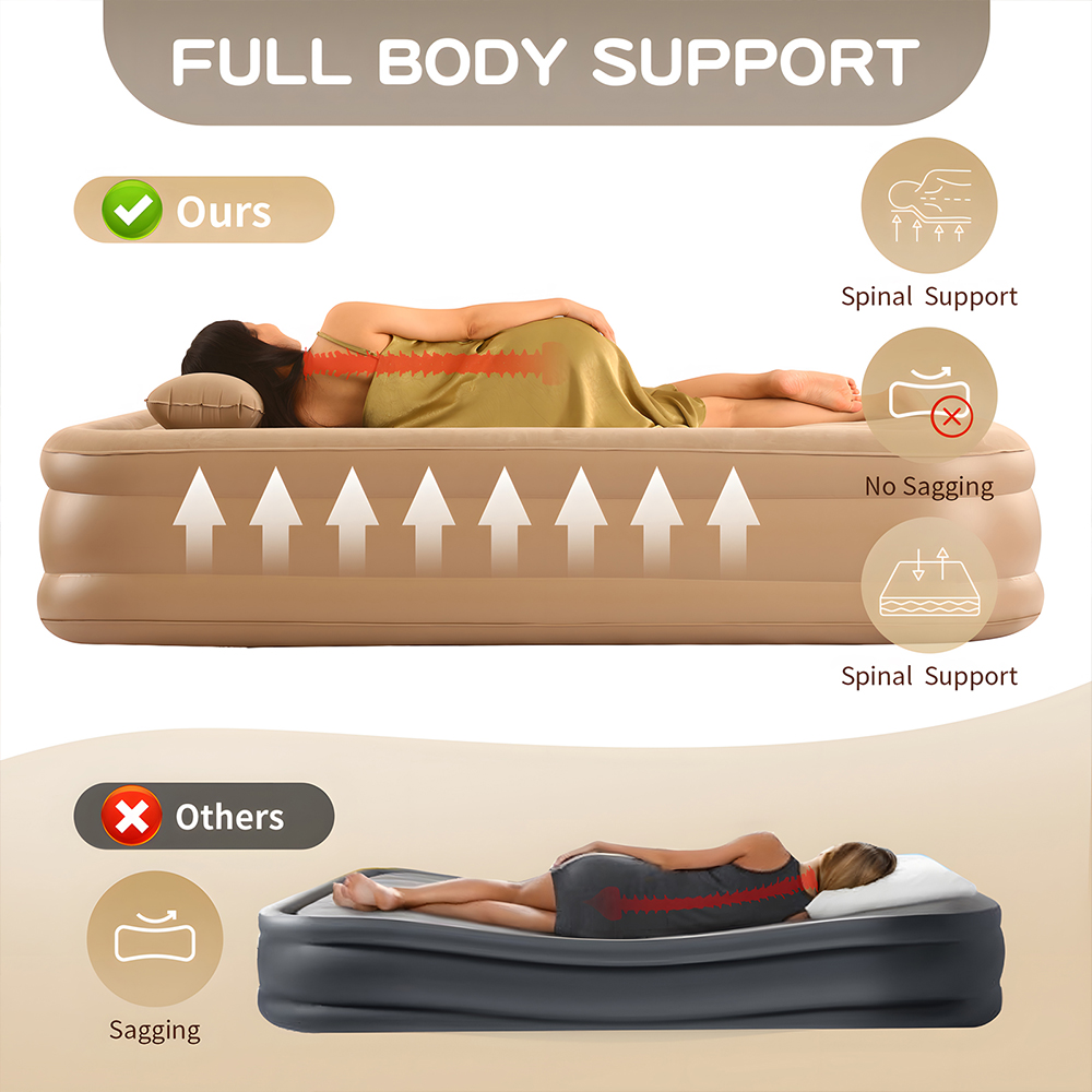 Colchón de aire Queen con bomb - Outdoor Furniture Costco reseña y precio