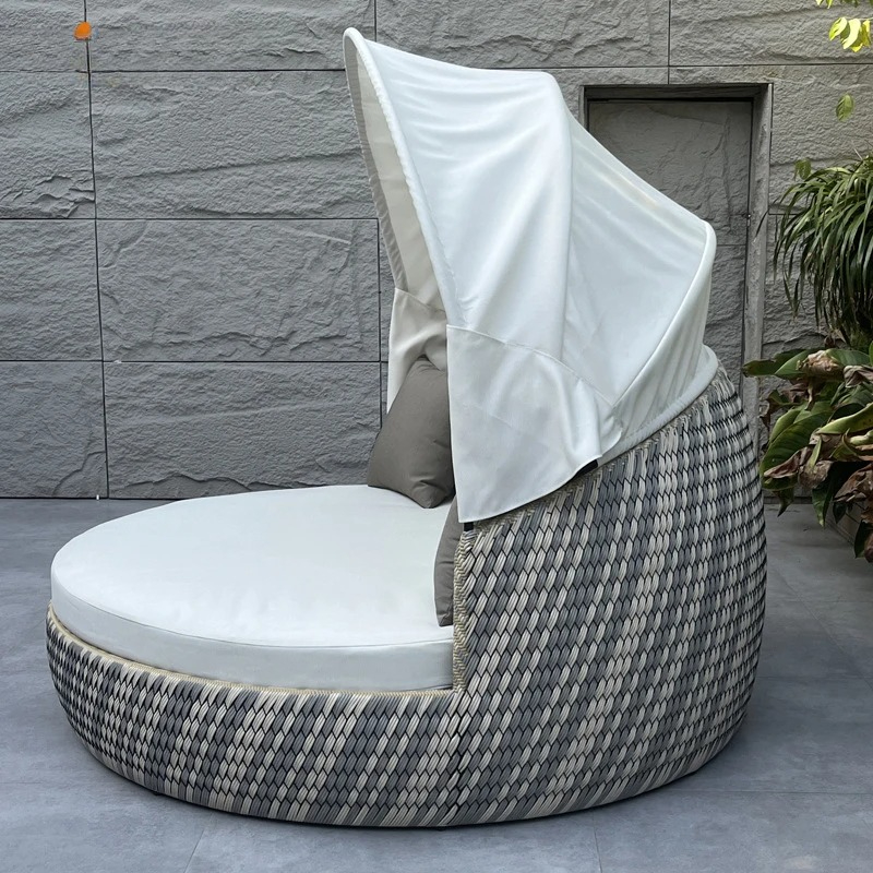 Sofá Cama Redondo de Mimbre An - Outdoor Furniture For Pool reseña y precio