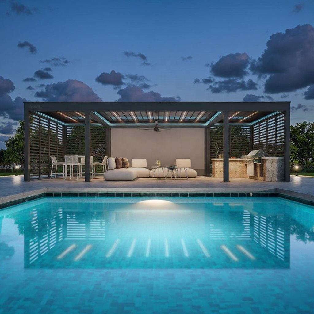 Pérgola Rectangular de Aleació - Outdoor Furniture For Pool reseña y precio