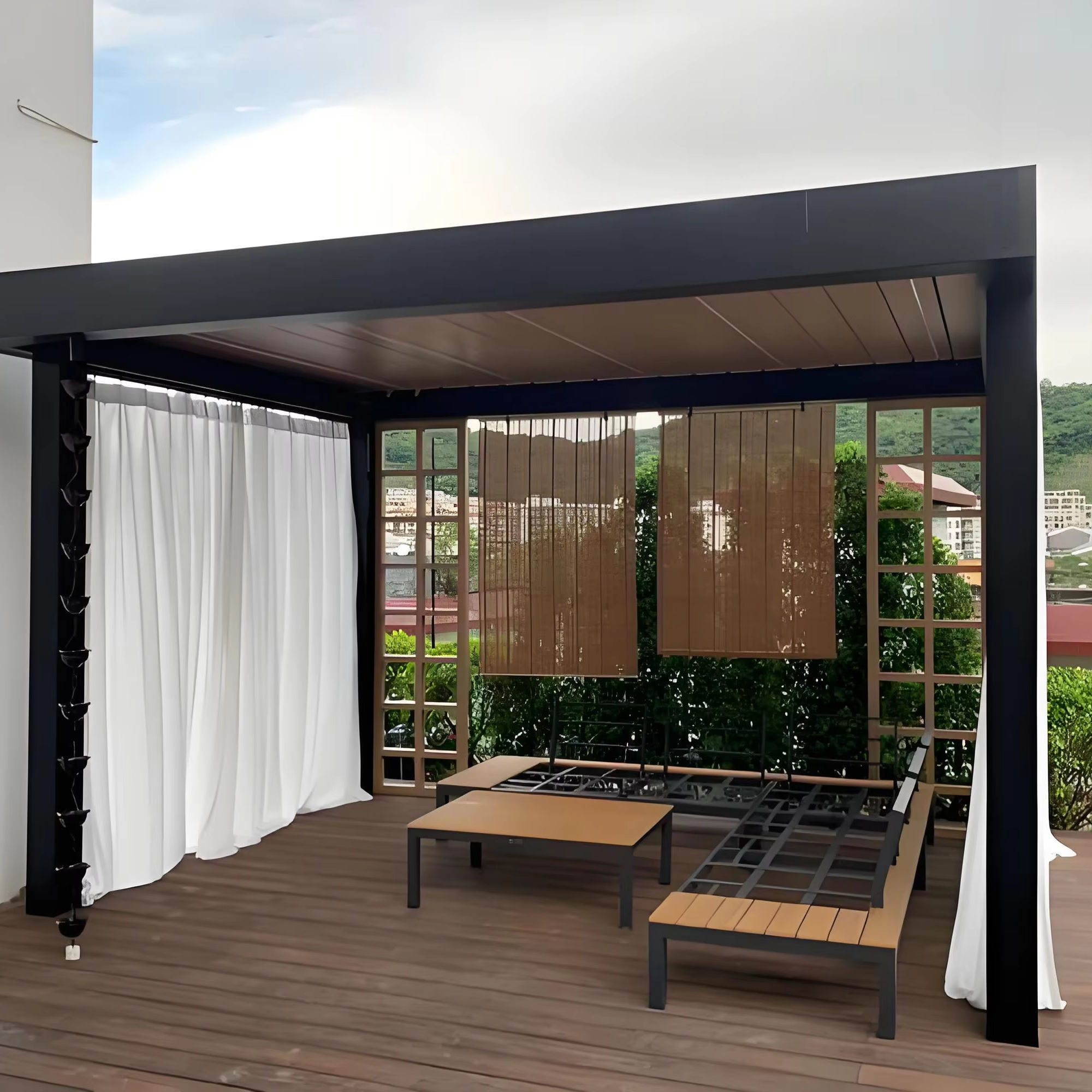 Pérgola Rectangular de Aleació - Outdoor Furniture For Pool reseña y precio